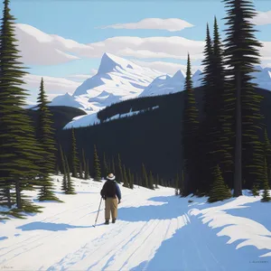 Winter Wonderland: Majestic Alpine Ski Slope