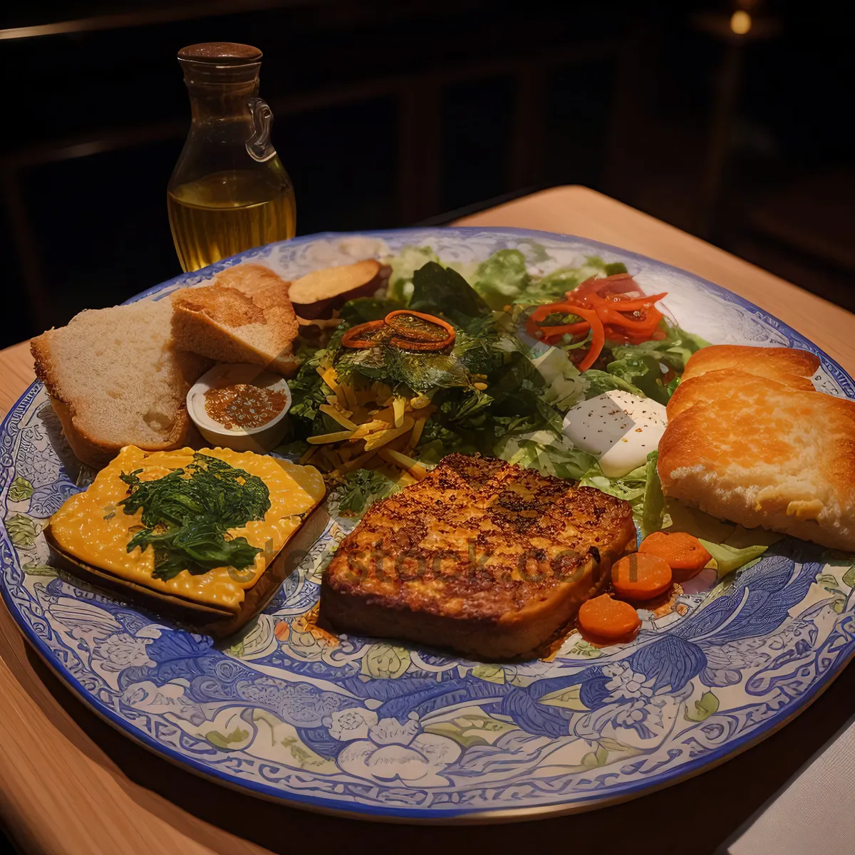 Picture of Healthy Vegetable Salad with Grilled Beef Slice