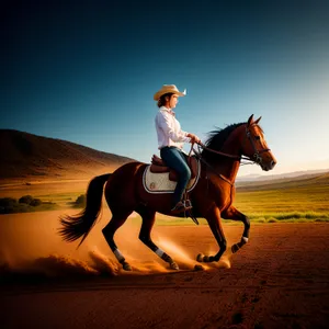 Stallion Galloping Through Summer Sunset