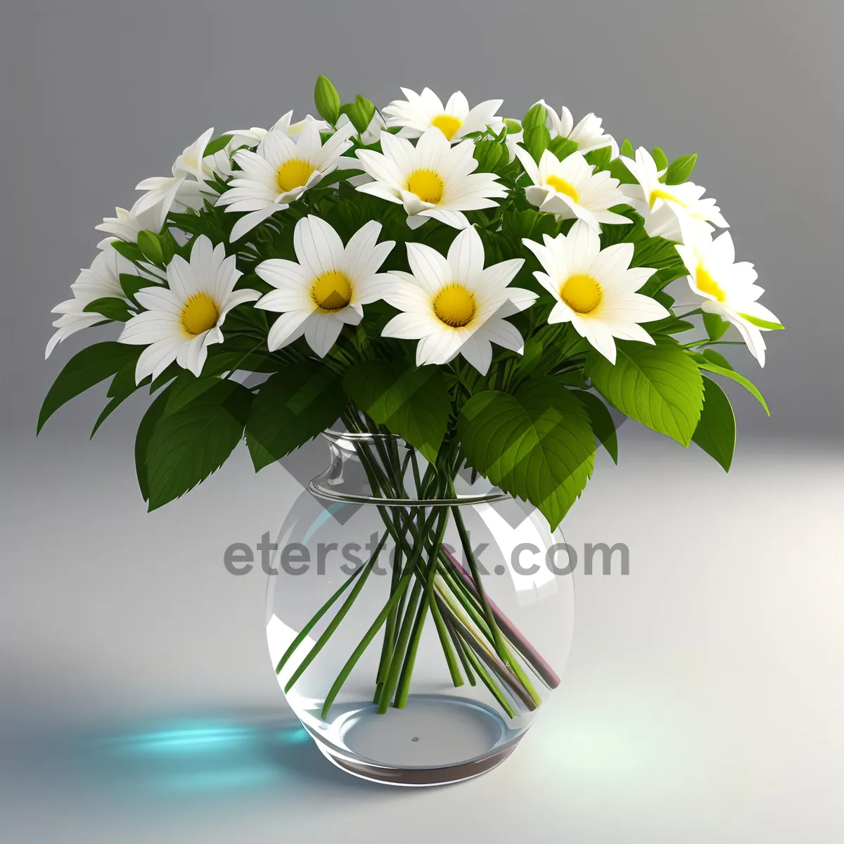 Picture of Yellow Daisy Bouquet in Vase