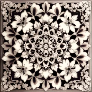 Floral Arabesque Damask Wallpaper: Vintage decorative pattern with ornate curves