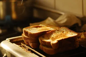 Freshly Baked Wheat Bread Slice With Crispy Crust