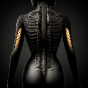 Anatomical Human Skeleton X-ray Graphic