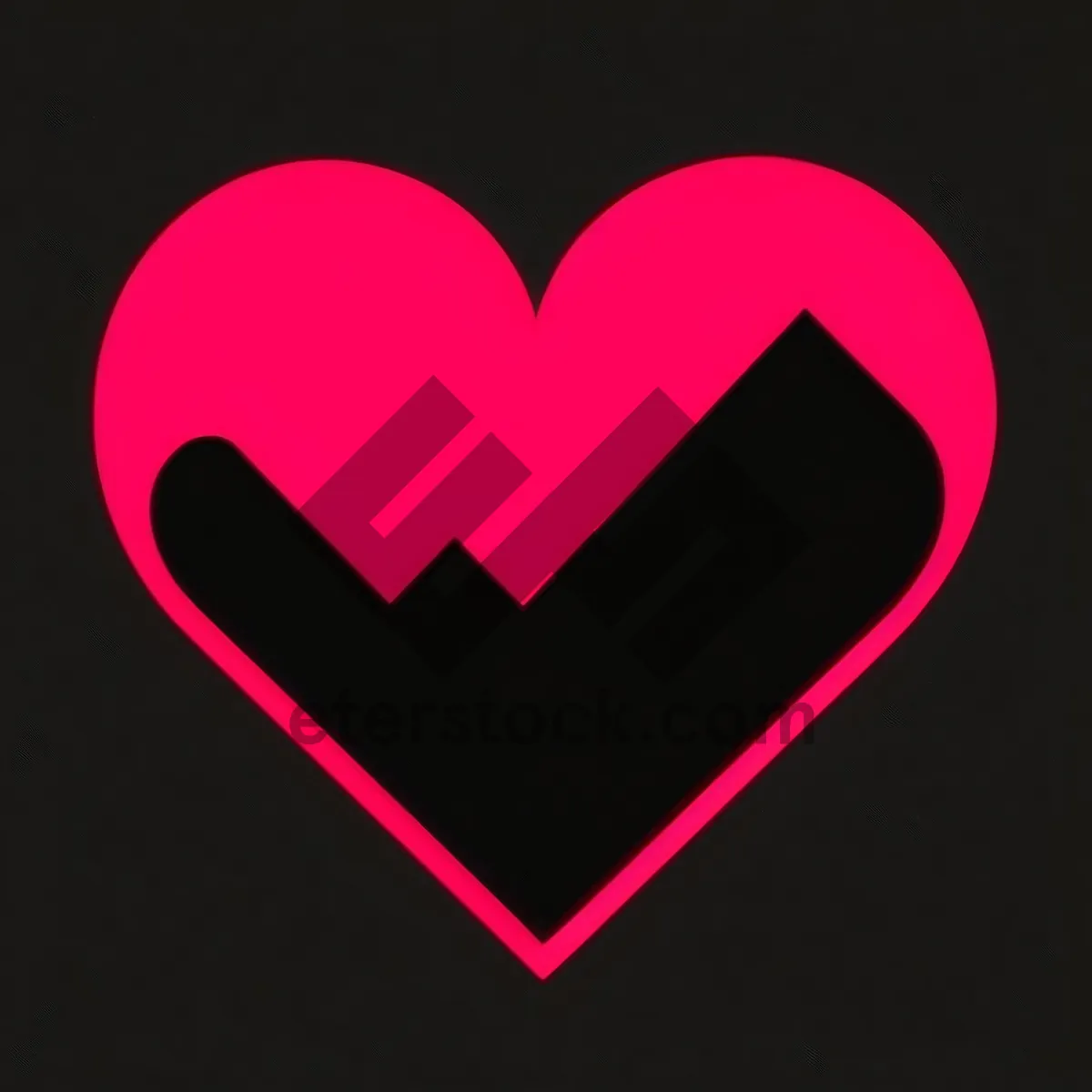 Picture of Romantic Heart-shaped Valentine's Day Icon