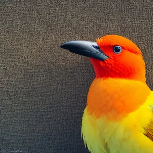Vibrant Bird with Colorful Feathers