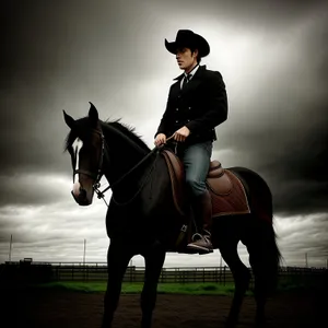 Graceful Stallion in Equestrian Sport