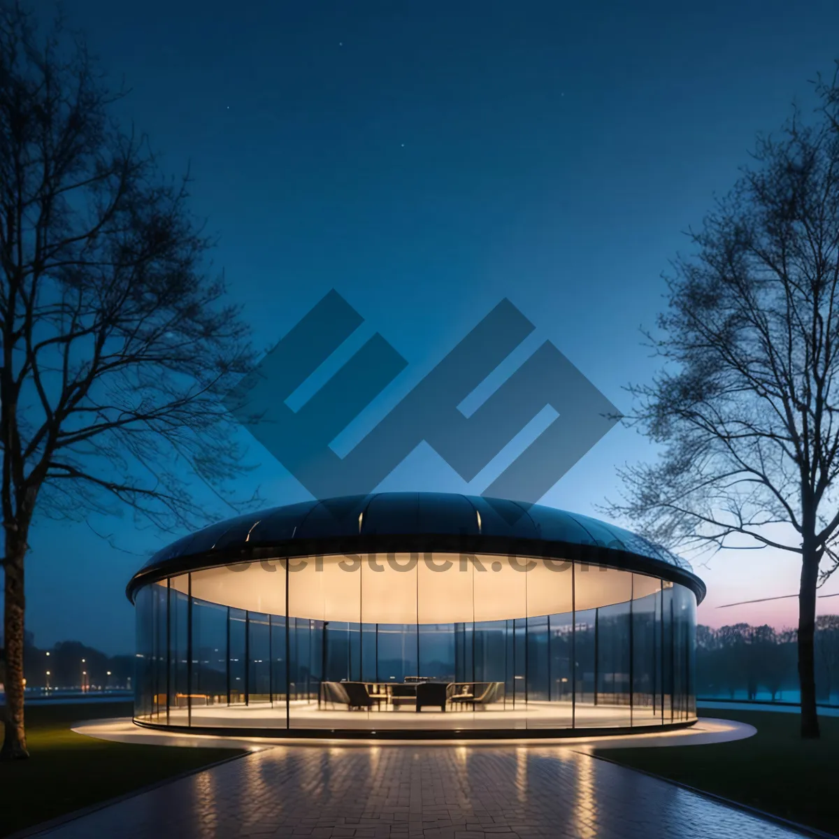 Picture of Architectural dome against blue sky landscape