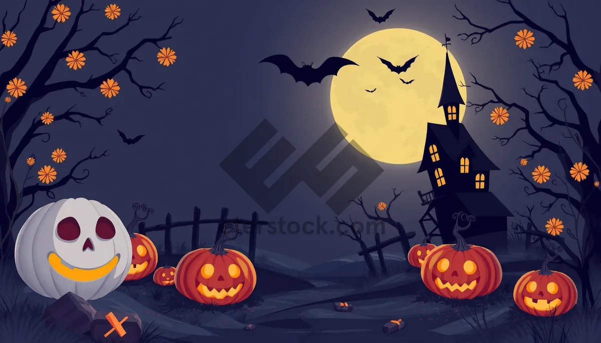 Picture of Dark Halloween Night Silhouette Art Design