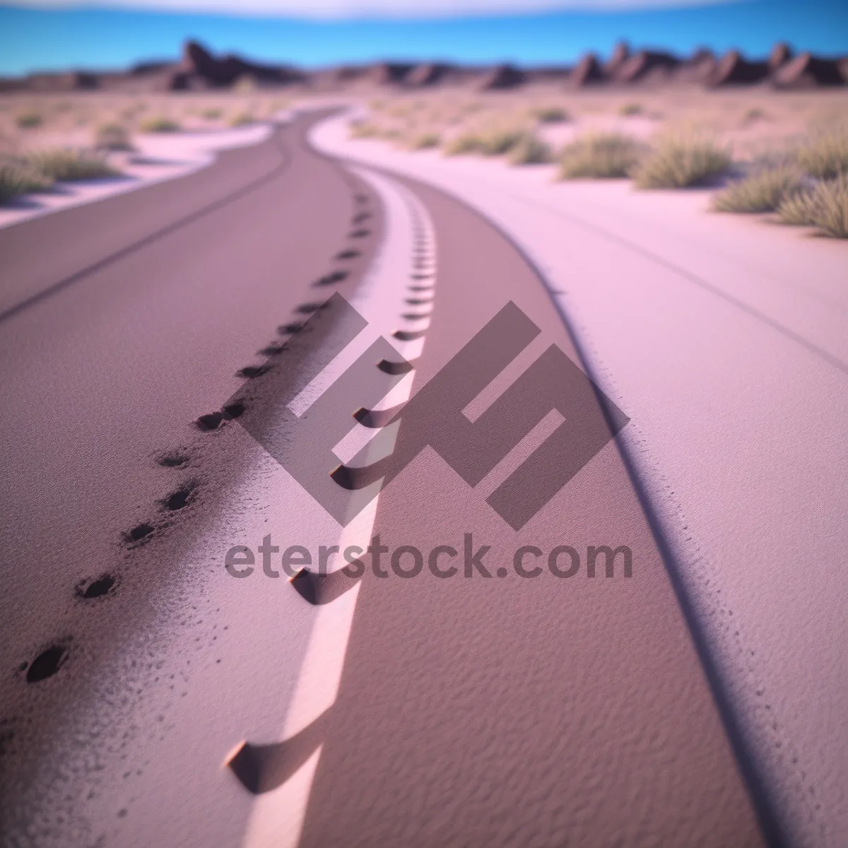 Picture of Scenic Summer Drive on Desert Highway