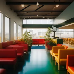 Modern furniture arrangement in a luxury home.