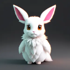 Fluffy Bunny: Adorable Rabbit with Cute Ears