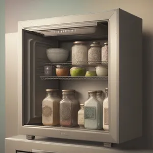Modern Kitchen Cabinet with Glass Design