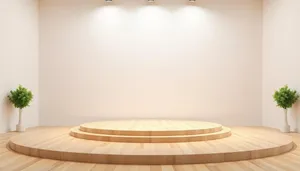 Modern Interior Design with Empty Frame on Wall