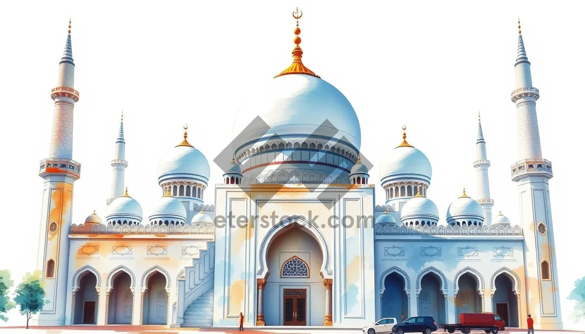 Picture of Historic Orthodox Cathedral Tower with Gold Cross