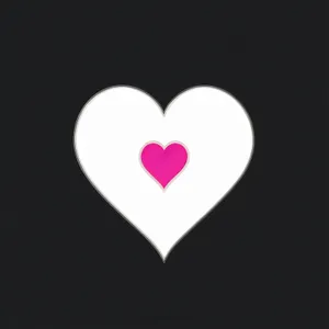 Romantic Pink Heart Icon for Valentine's Day