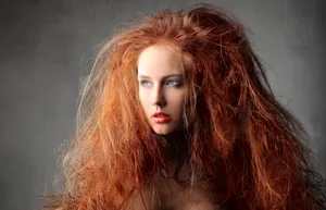 Fashion Model with Attractive Makeup and Elegant Hairstyle