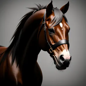 Majestic Chestnut Stallion Outdoors