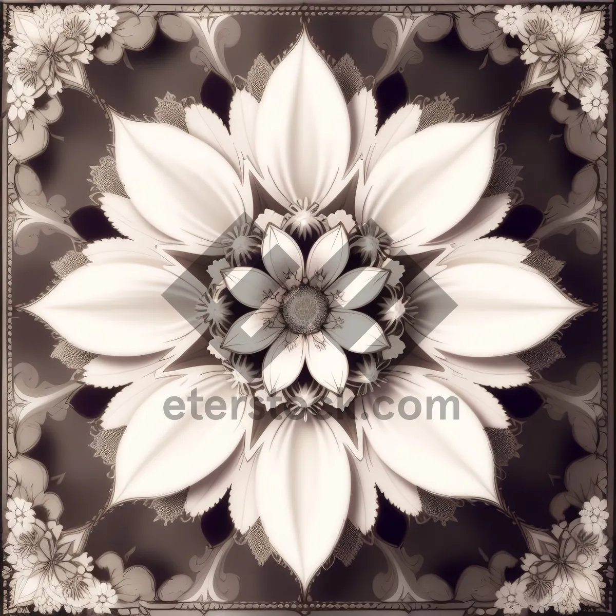 Picture of Vintage Magnolia Floral Pattern Design