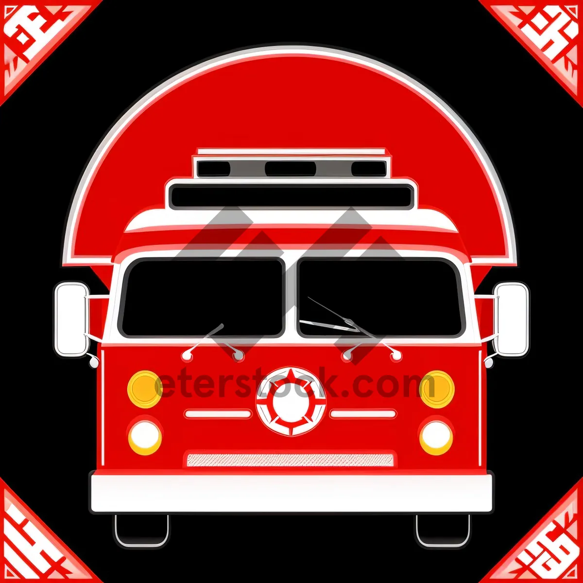 Picture of Fire Station Icon Set: Station Facilities and Symbols