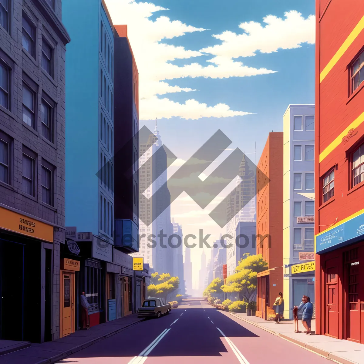 Picture of Urban Skyline: Vibrant Cityscape of Modern Architecture