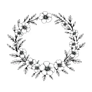 Ornate Winter Snowflake Floral Design Element
