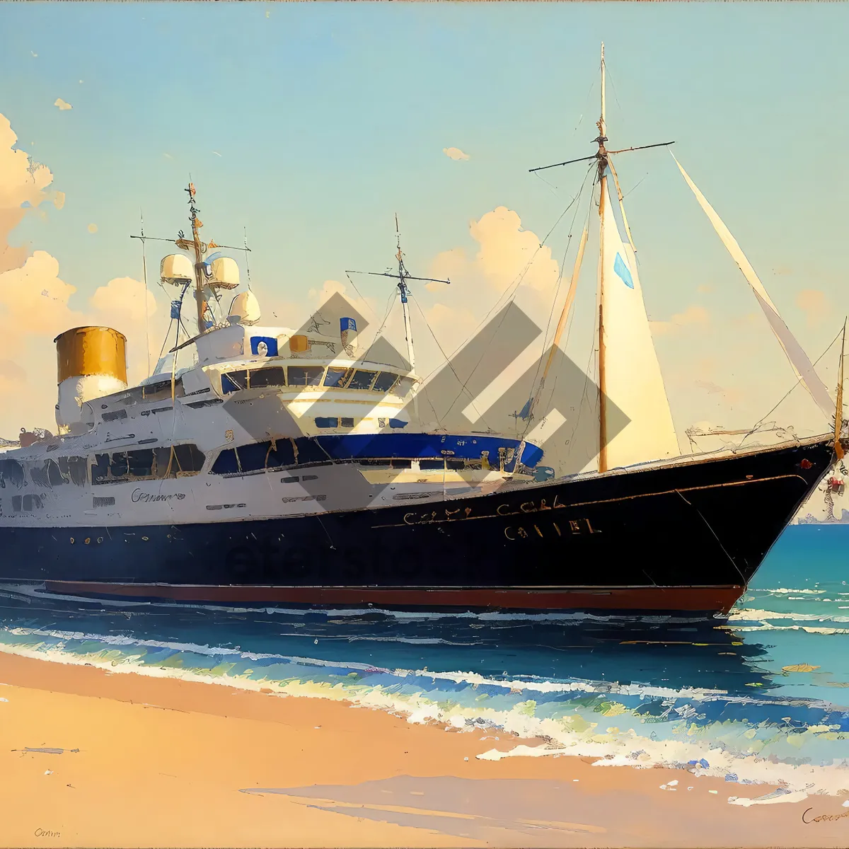 Picture of Majestic Seafarer: Ocean-bound Passenger Liner