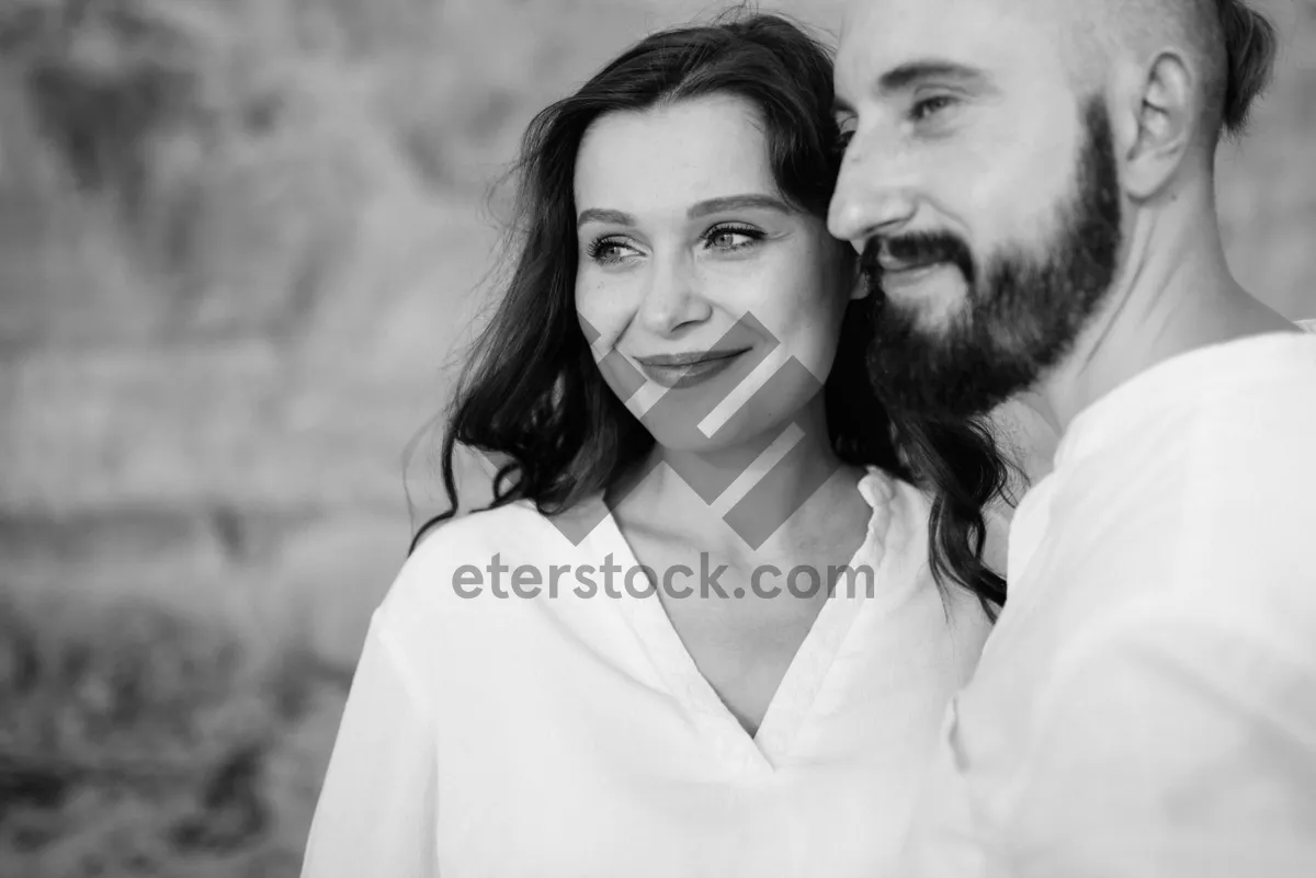 Picture of Happy Senior Couple Smiling Together in Lab Coat