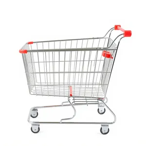 3D shopping cart with metal wheel