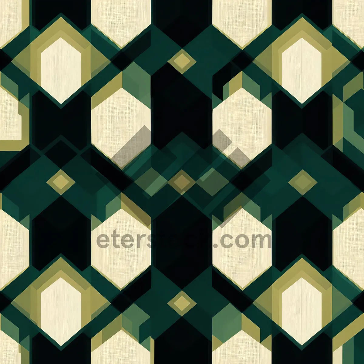 Picture of Colorful geometric mosaic tile wallpaper design.