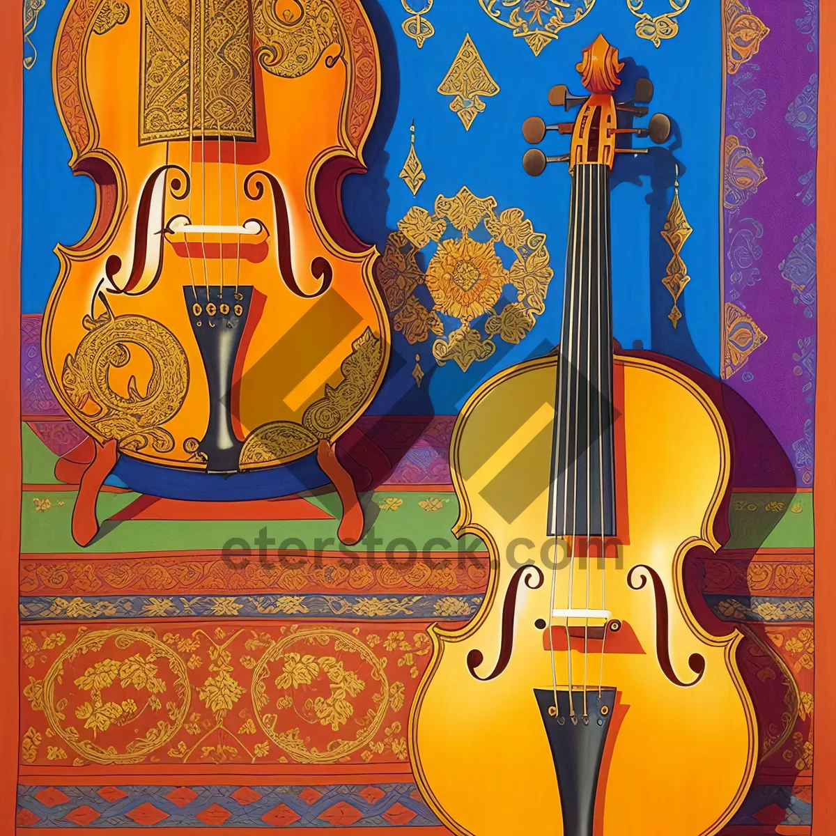 Picture of Melodic Strings: A Harmonious Guitar and Violin Duet