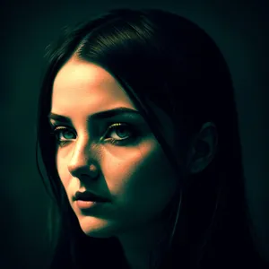 Dark-haired Sorcerer with Attractive Eyes and Sensual Expression