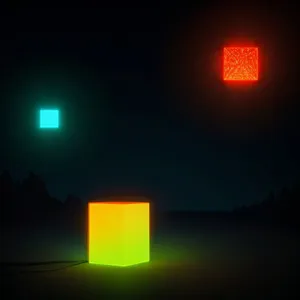 Bright LED Button Icons Set - Black and Orange