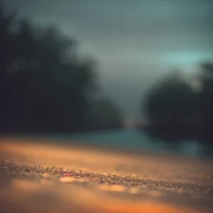 Sunset Reflection on Ocean Horizon