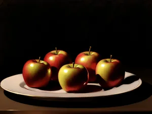 Fresh and Healthy Tomato Salad Closeup with Apple