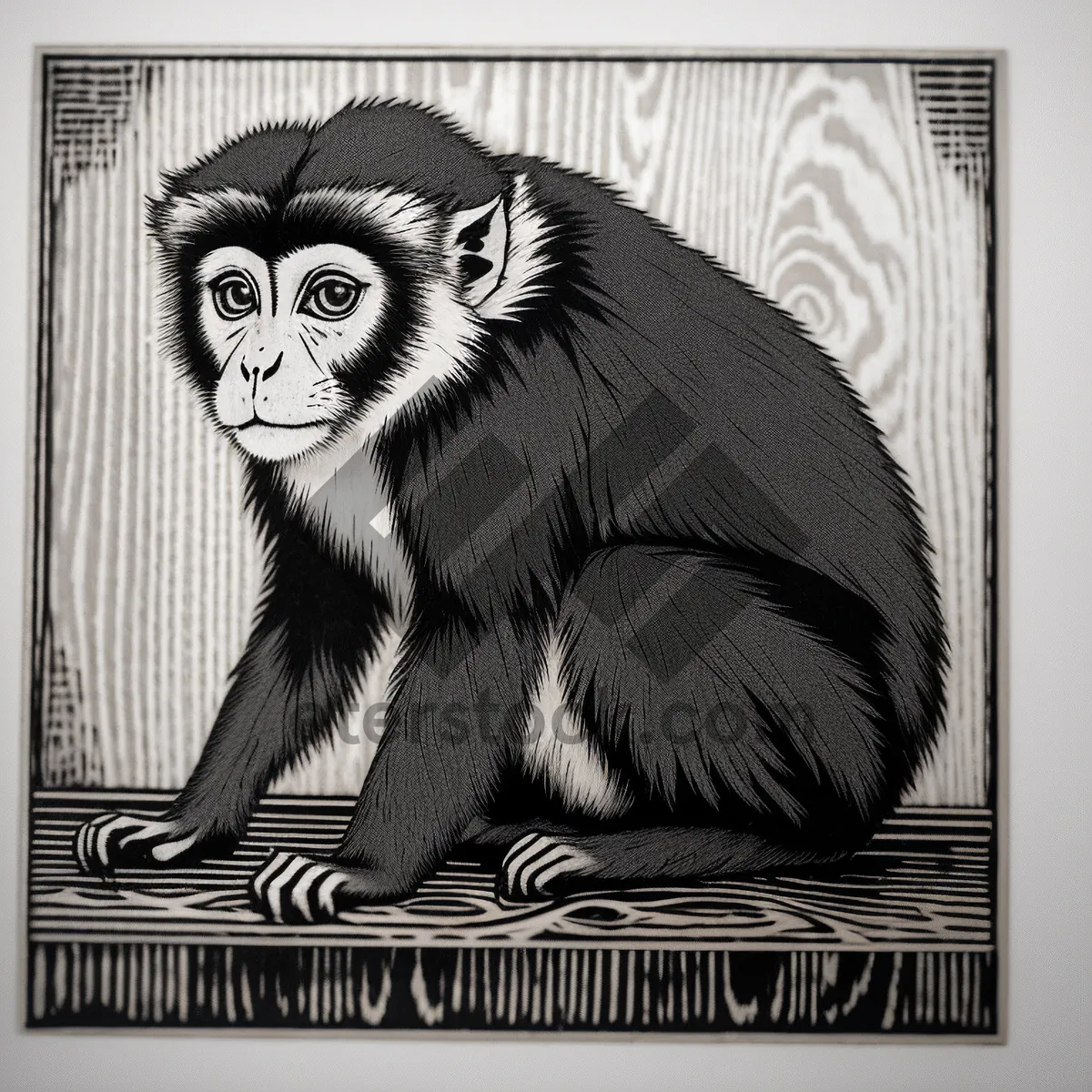 Picture of Monkey Primate Statue Sculpture – Jungle Wisdom in Stone