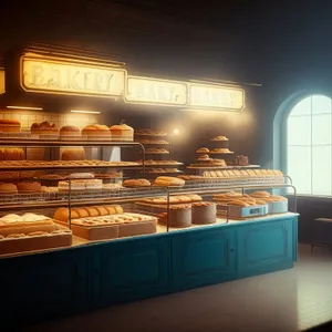Modern Bakery's Luxurious Interior - Delightful Kitchen Display