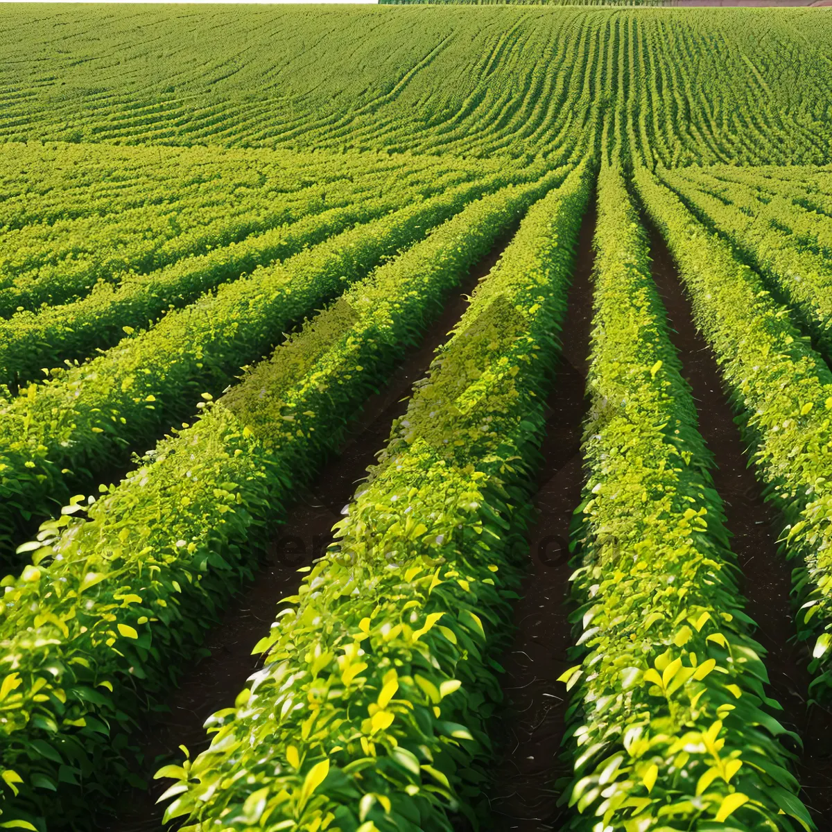 Picture of Soybean Field in Rural Landscape