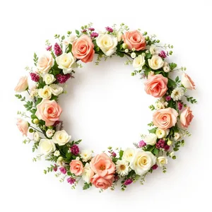 Floral Ornate Border Frame Design with Holly Leaf