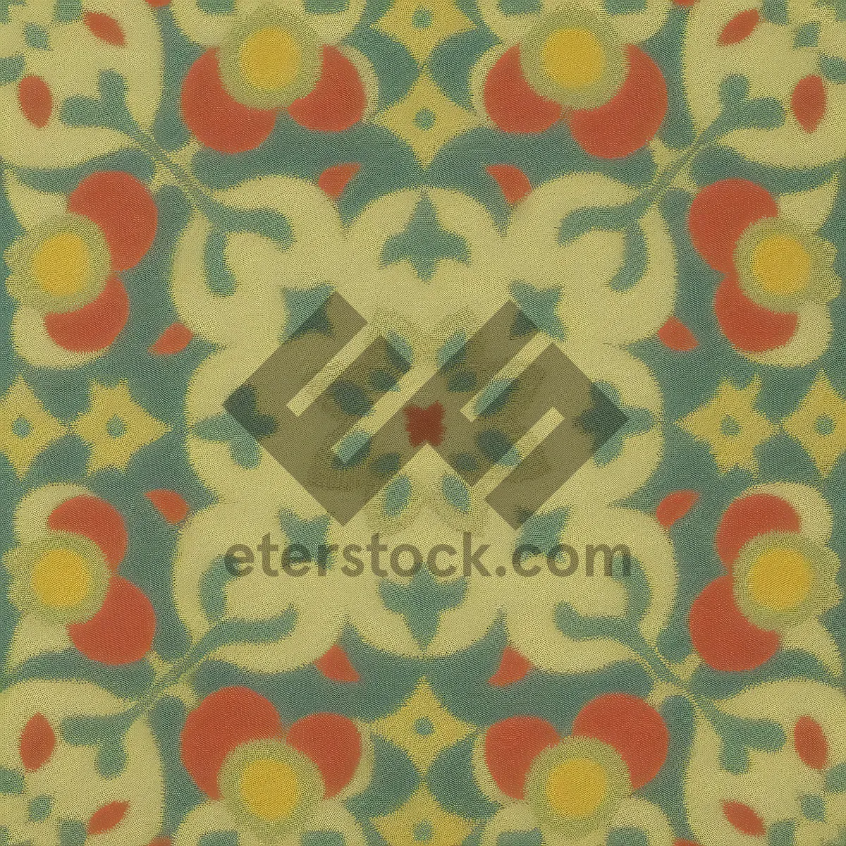 Picture of Vintage Floral Damask Pattern on Cotton Texture