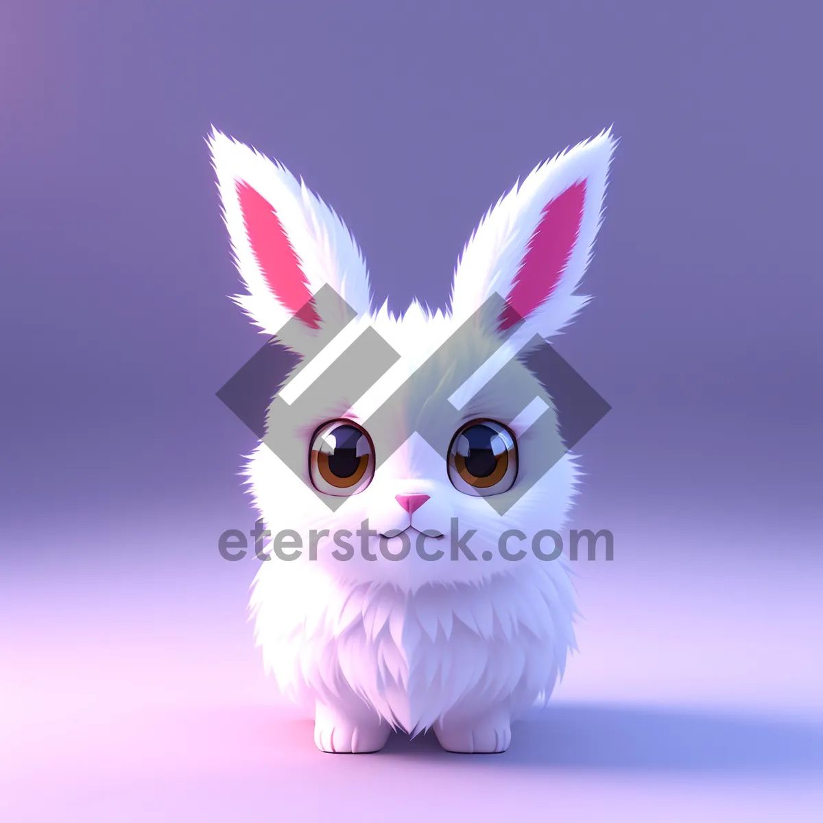 Picture of Cute Bunny with Fluffy Ears - Adorable Pet Portrait