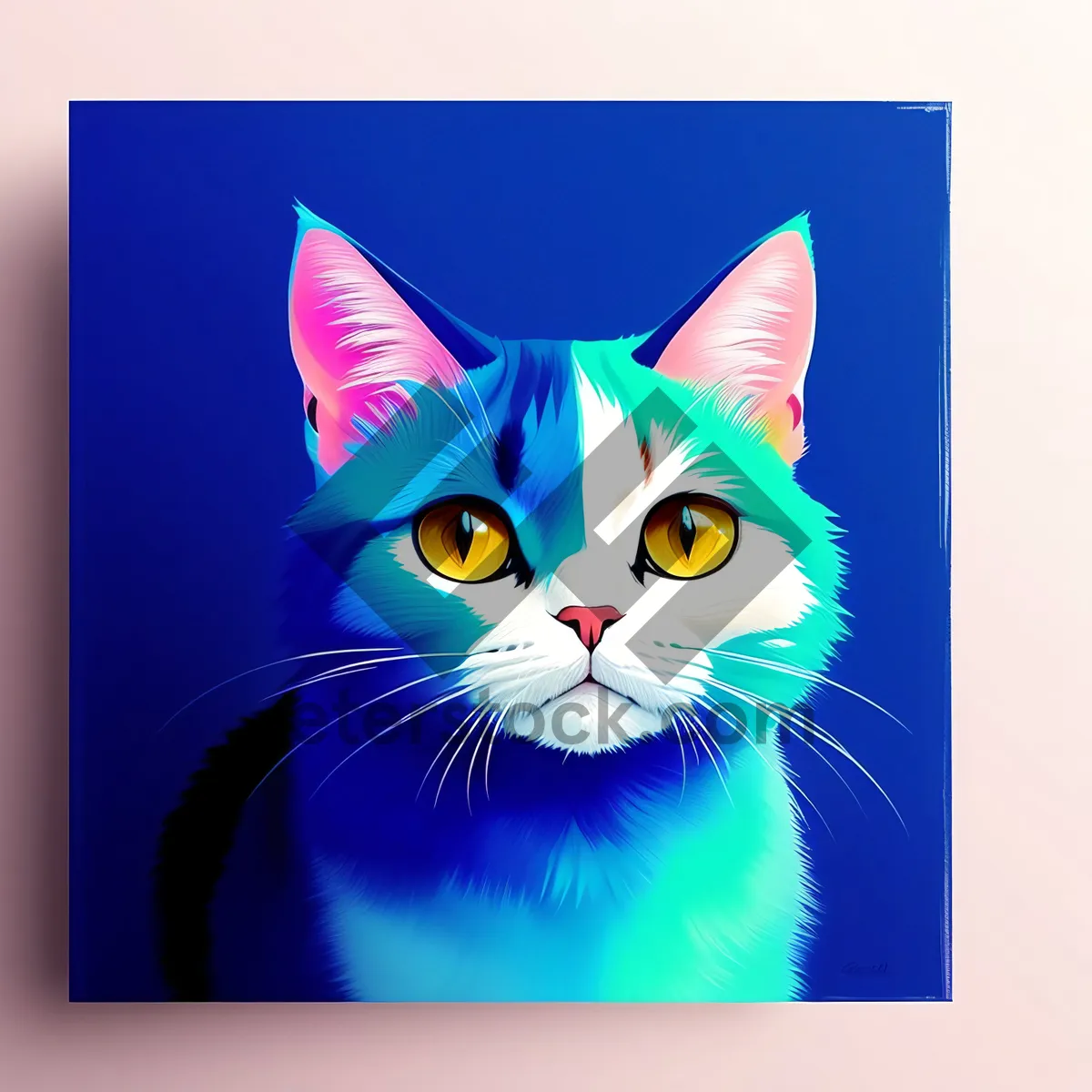 Picture of Cute Kitty Cartoon Cat Art