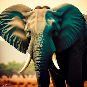 Majestic Elephant in South African Safari Park