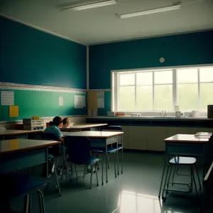 Modern interior design with stylish furnishings in a luxury restaurant.