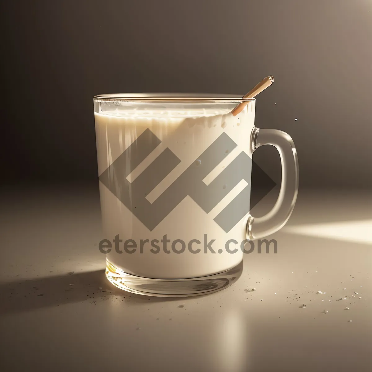 Picture of Frothy Caffeinated Morning Beverage on Saucer