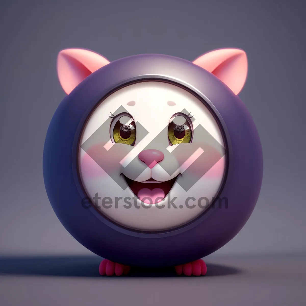 Picture of Cute Cartoon Piggy Bank Saving Money