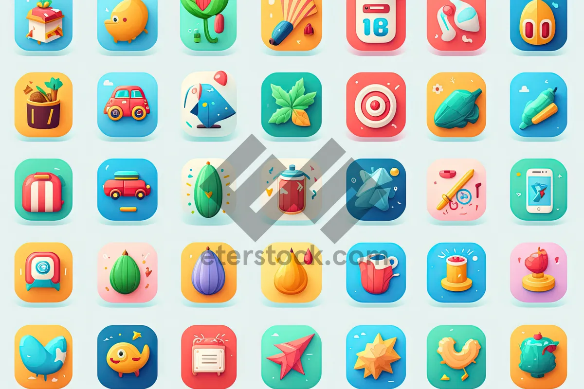 Picture of Glossy icon set for web and business