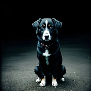 Adorable Greater Swiss Mountain Dog Puppy in Studio