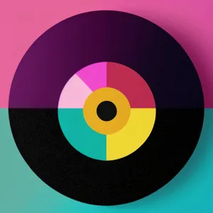 Shiny round music disc icon