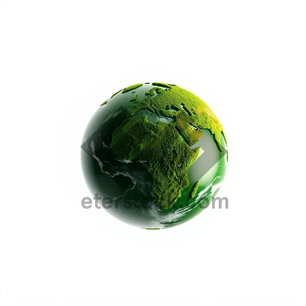 Picture of 3D Earth Globe Floating in Space