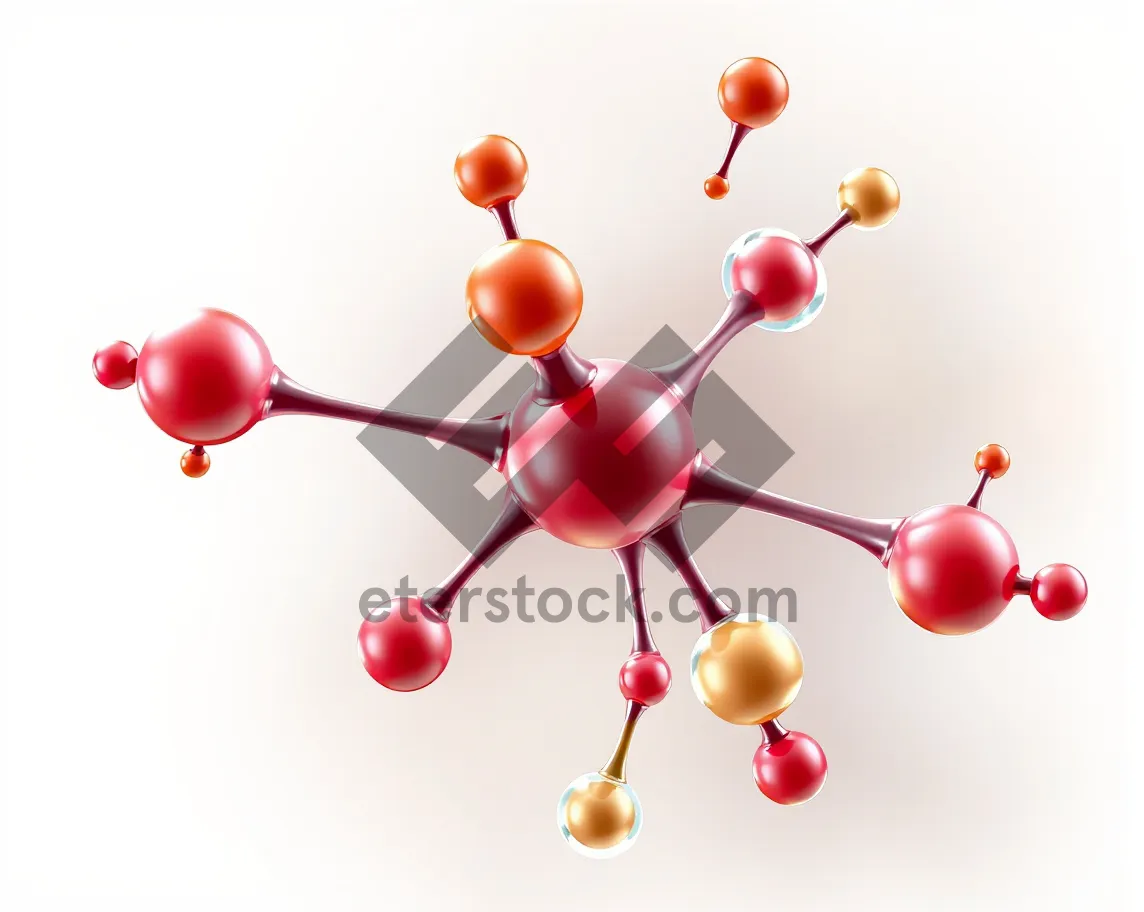 Picture of 3D Berry DNA Strand Model - Holly Fruit Polymer